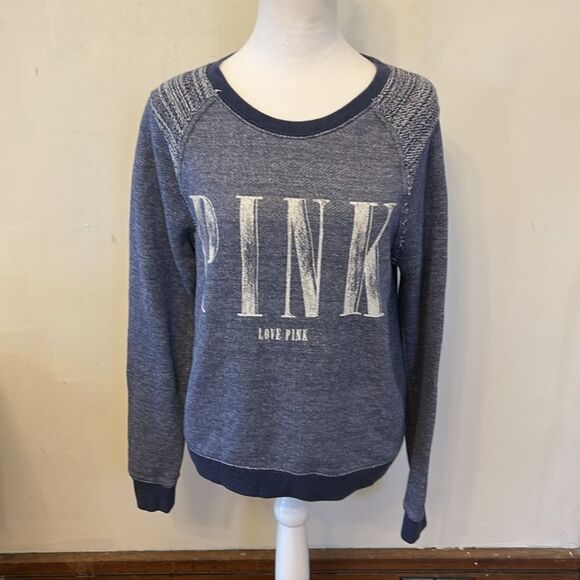 PINK Victoria's Secret Women's Blue Sweatshirt Size S EUC - Picture 2 of 8